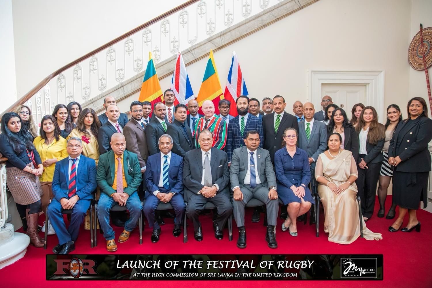 Guests speaking during the launch of The Festival of Rugby